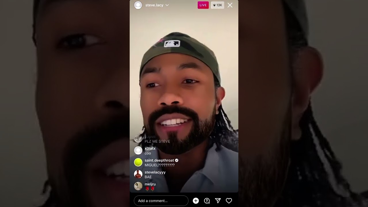 Steve Lacy IG Live 3/13/22 | Shows studio footage and more