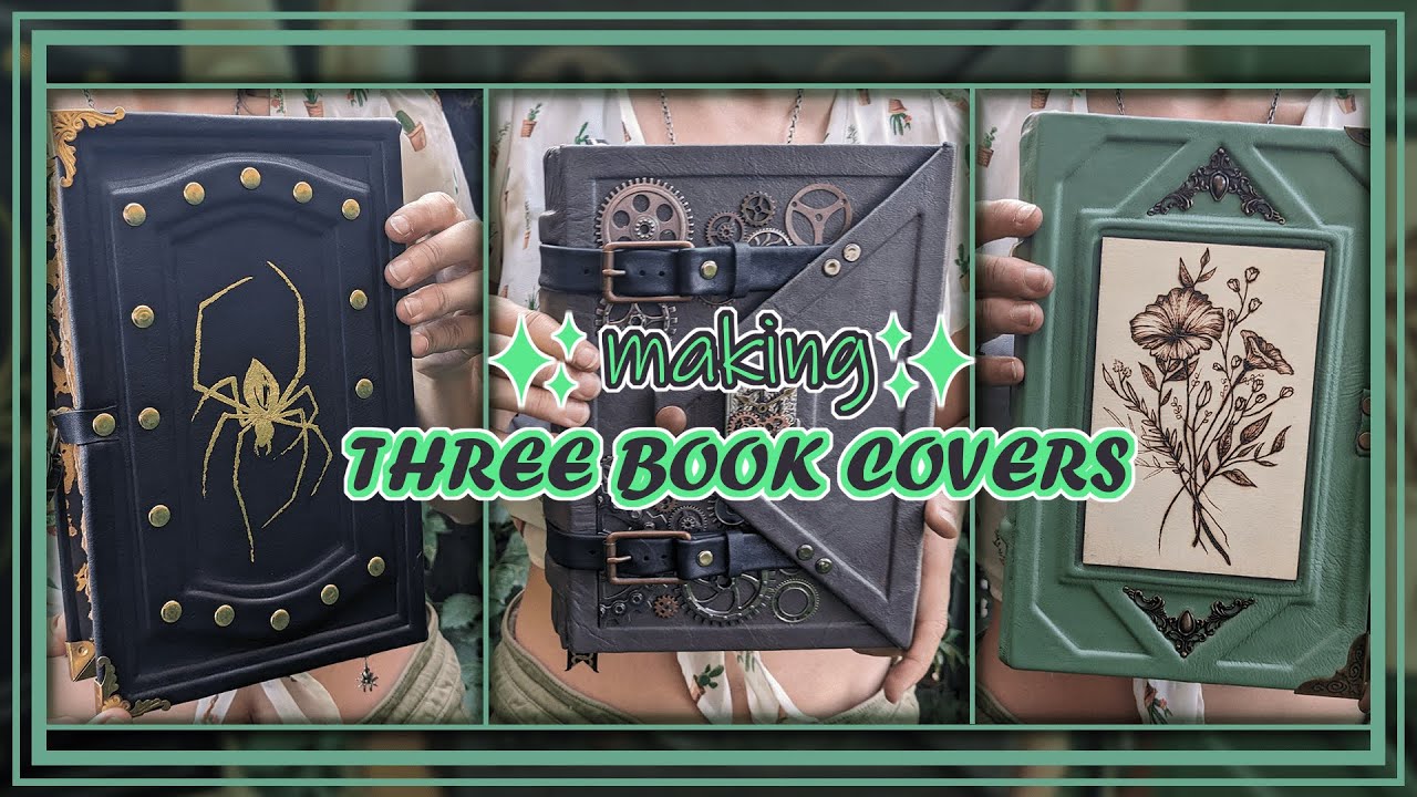 Three Book Covers ~Compilation~ ✨️Finishing Beautiful Leather Tomes ✨️