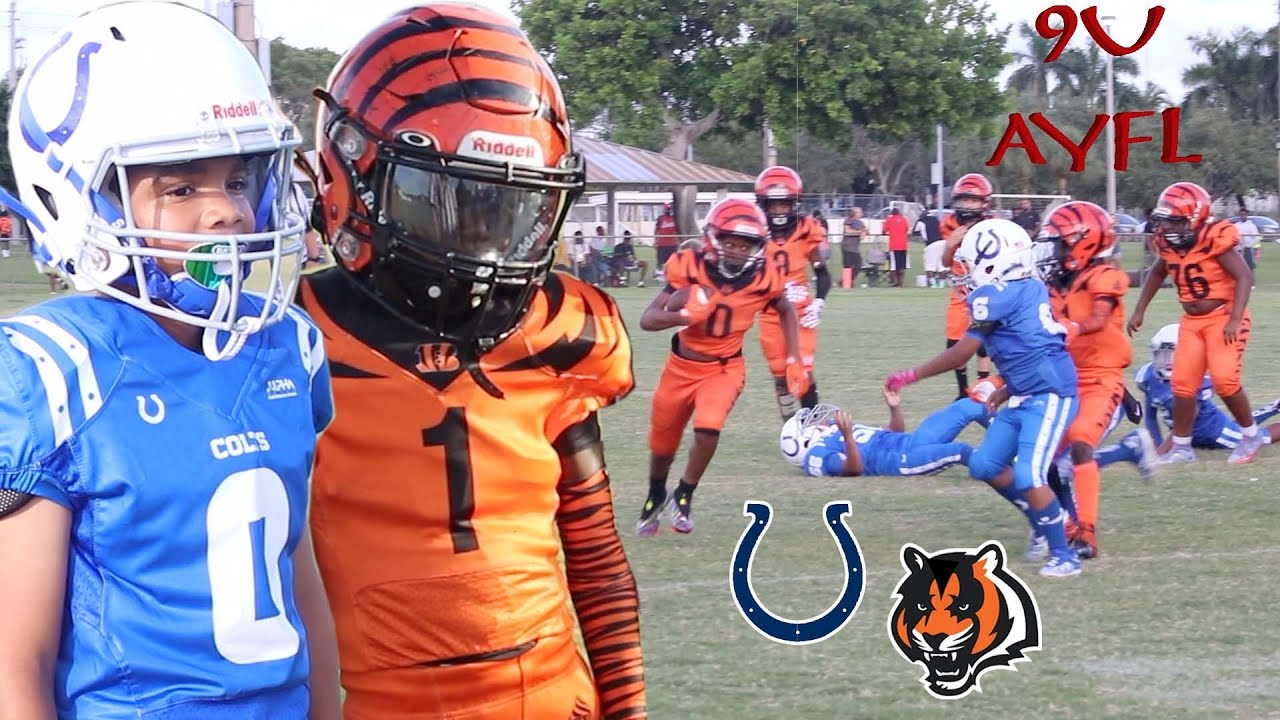 🚨AYFL 9U Action PPO Bengals Vs Cooper City Davies Colts 🏈🔥
