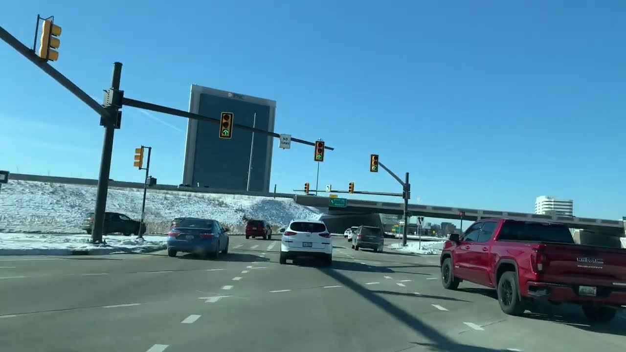 Driving to Troy, Michigan from Sterling Heights, Michigan. February 2023