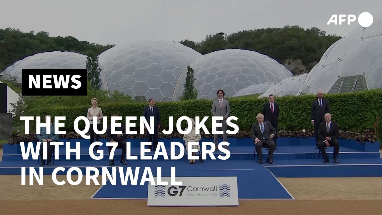 Queen Elizabeth II cracks a joke during family photo with G7 leaders | AFP