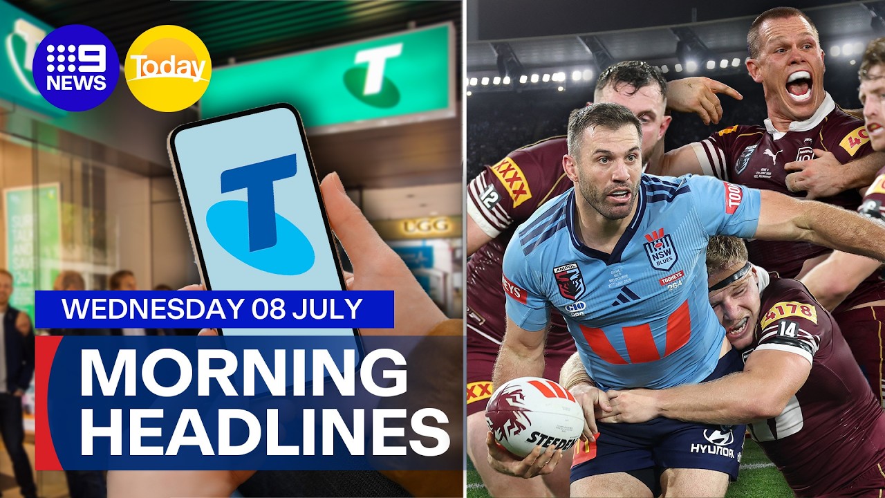 Major Telstra outage impacts thousands; Origin decider fever builds in QLD & NSW | 9 News Australia
