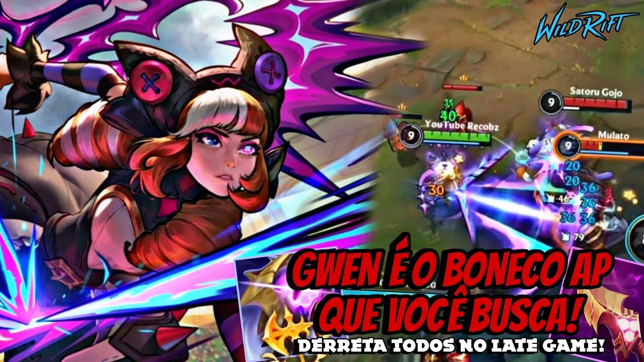 GWEN É A TOP LANER AP QUE VOCÊ PROCURA PARA LIDAR CONTRA TANKS!! LoL Wild Rift