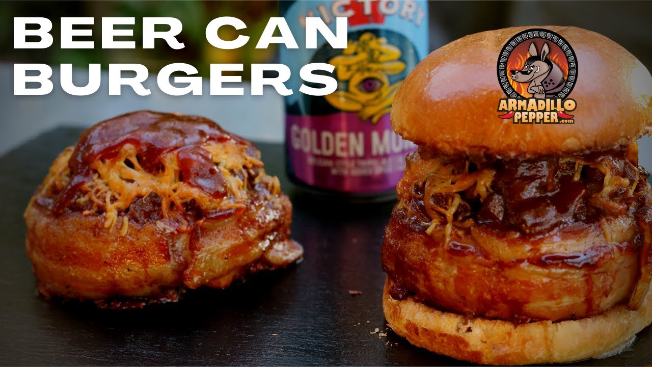 Beer Can Burgers on Pit Boss Pellet Grill