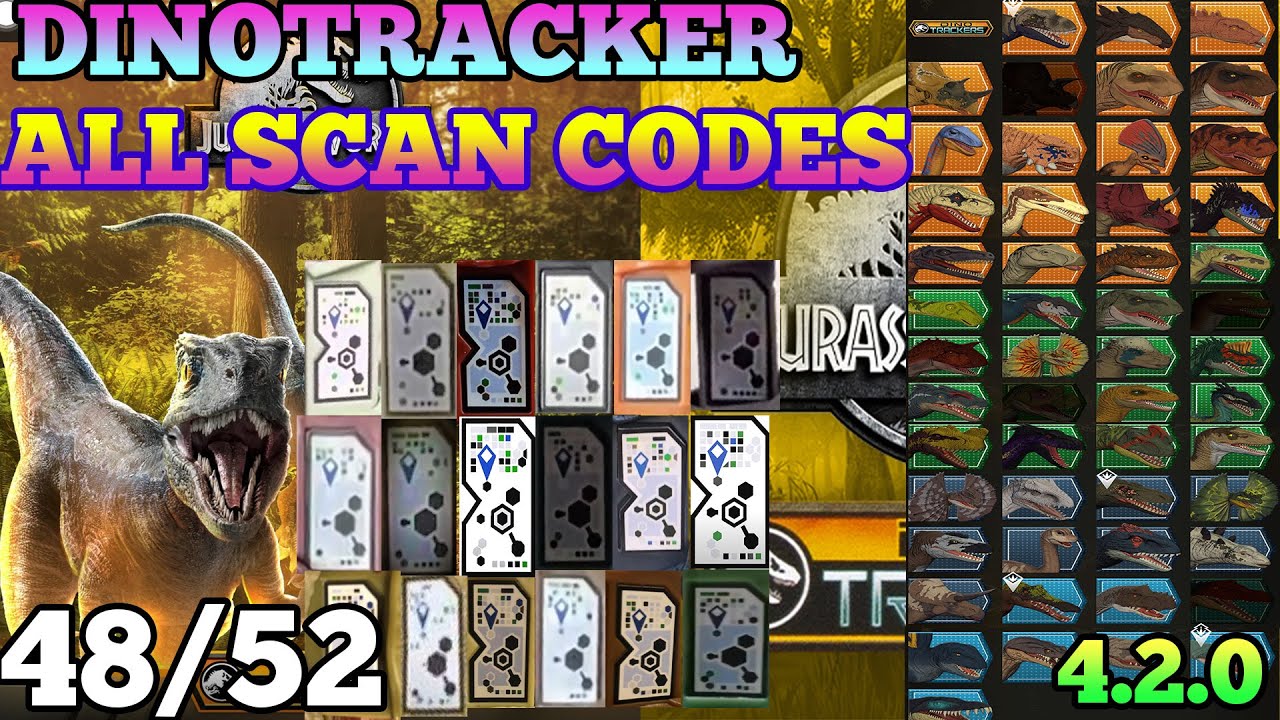 Jurassic World DINO TRACKERS 2023 Facts App Scan Codes Update 48/52 All Dinosaurs  TYRANNOSAURUS REX