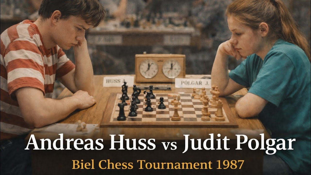 Andreas Huss vs Judit Polgar ◉ Biel Tournament 1987 | Young Polgar’s Defensive Masterclass