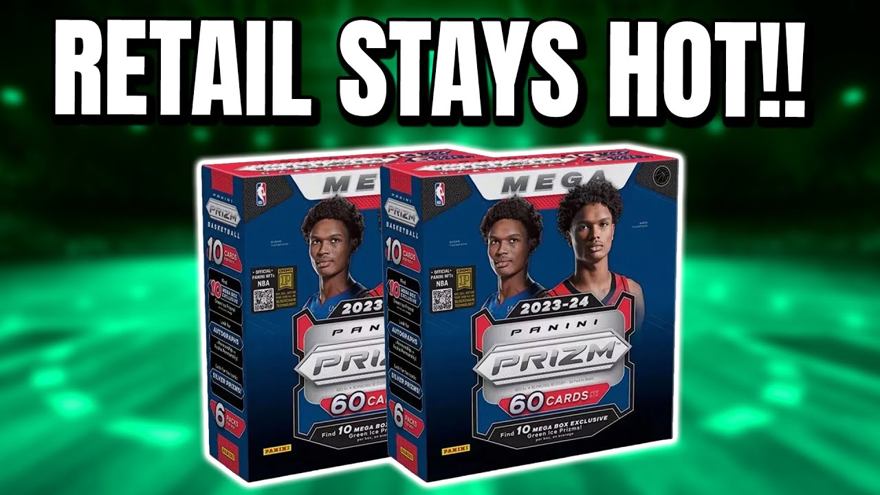 RETAIL GOOD LUCK STRIKES AGAIN!!! | 2023-24 Prizm Hobby Megabox Review (Green Cracked Ice!)