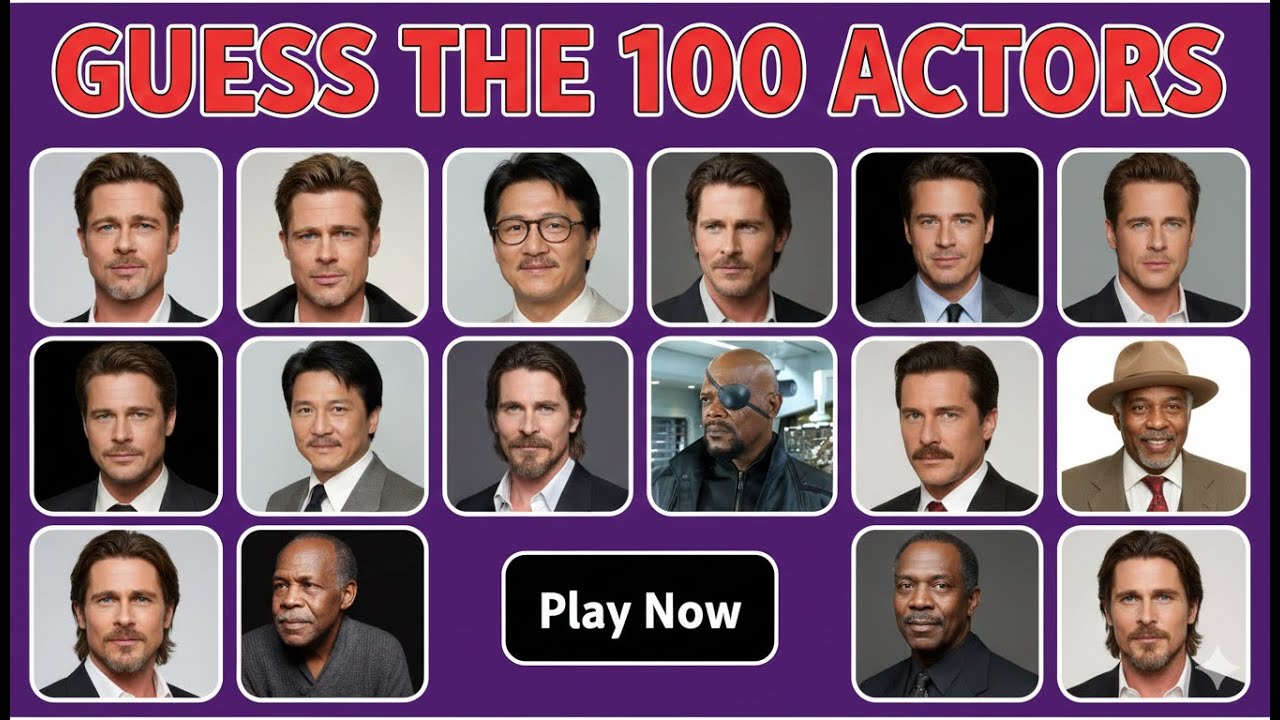 Guess The  Actress | Guess The Celebrity | 100 Hollywood legends