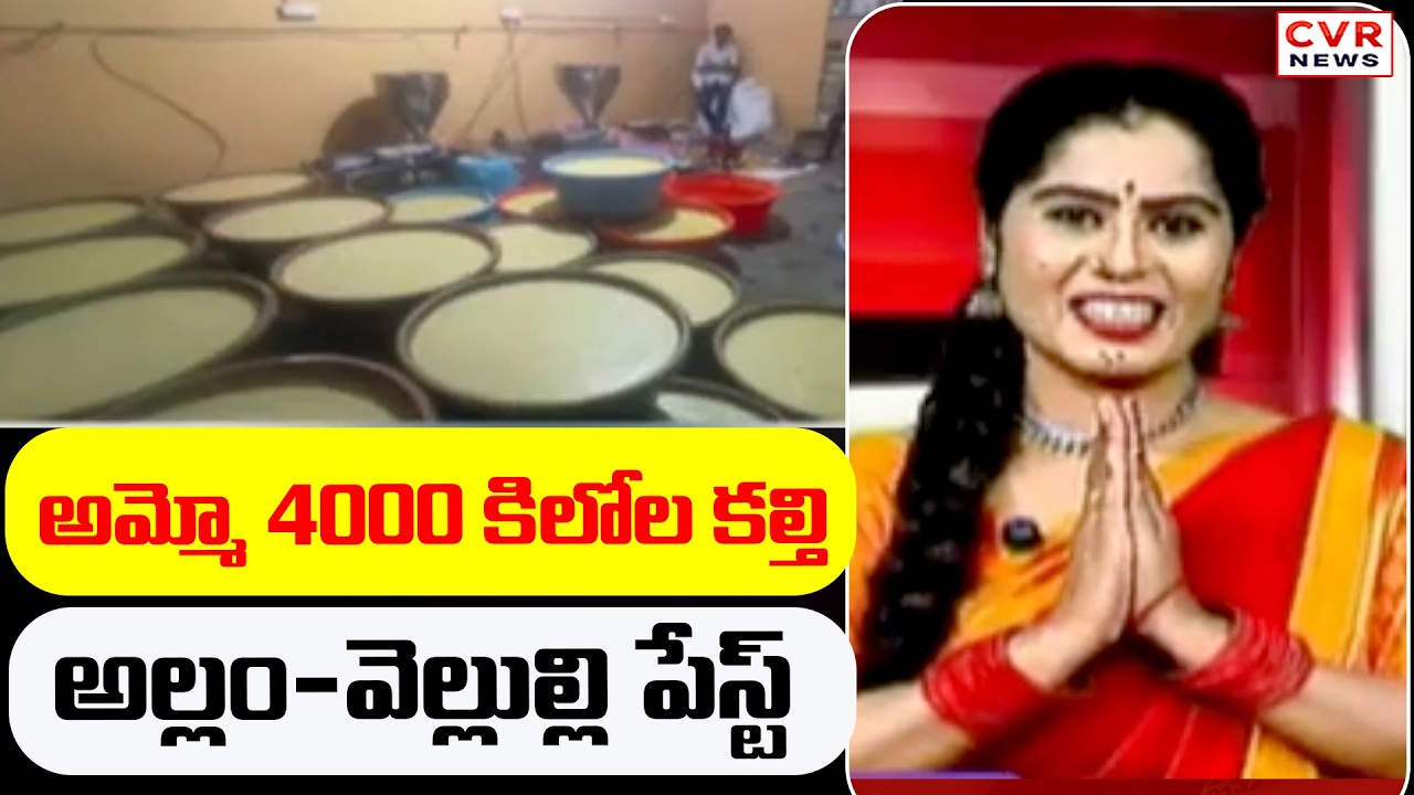 4000 కిలోల కల్తి అల్లం-వెల్లుల్లి పేస్ట్ | 4000 kg Of Adulterated Ginger-Garlic Paste | CVR News