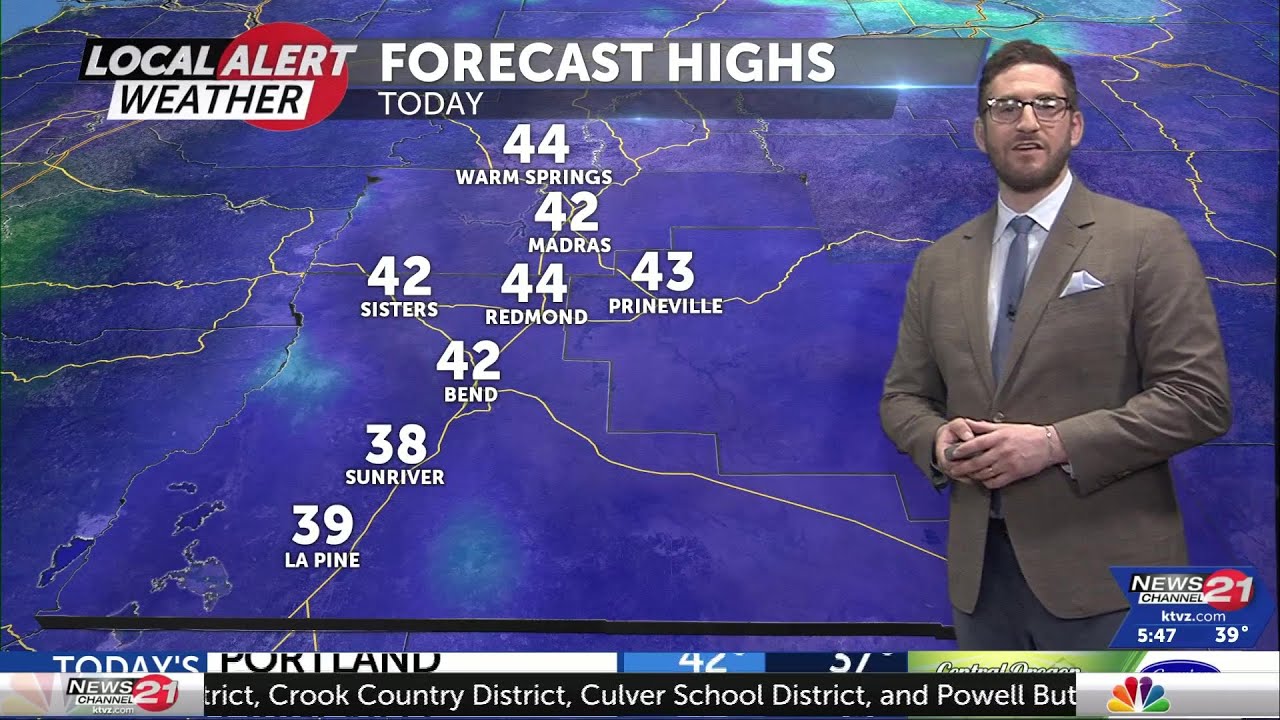Rain and Freezing rain possible early and warmer temperatures