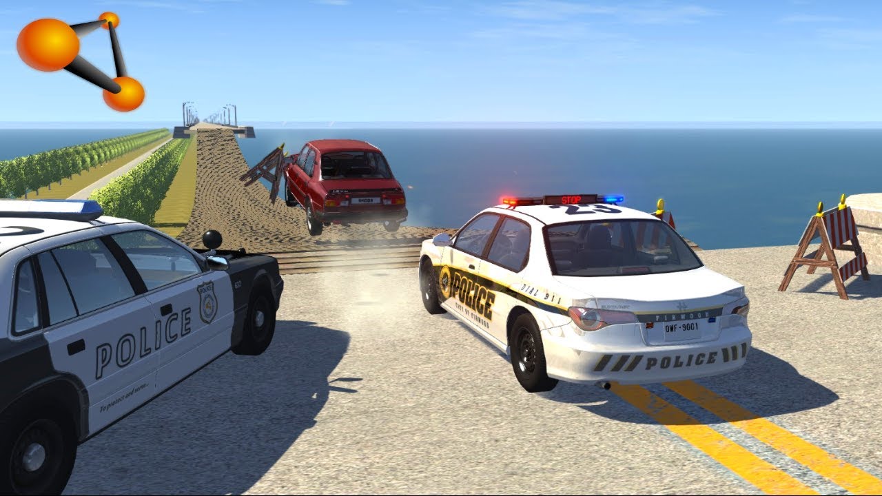 BeamNG.drive - High Speed Police Chases Take Down #16