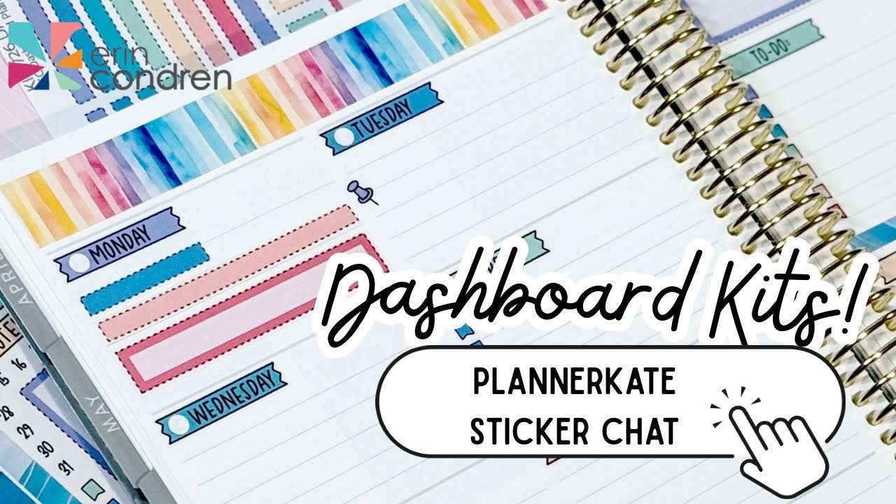 Erin Condren DASHBOARD Sticker Kits from PlannerKate