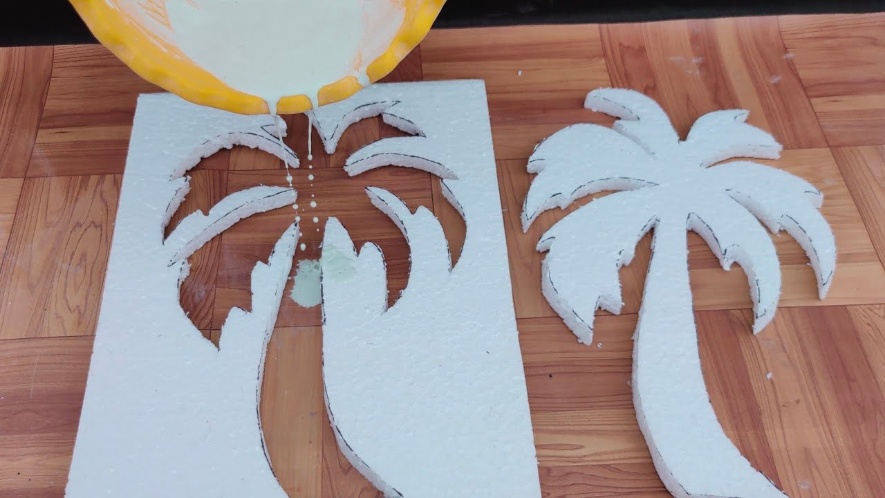White Cement craft ideas 🌲 // Cement craft ideas // White Cement Showpiece // DIY Cement Craft