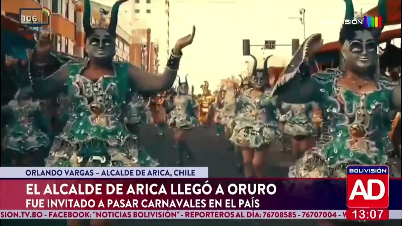 El alcalde de Arica llega a Oruro invitado al Carnaval y rechaza el plagio de danzas folklóricas
