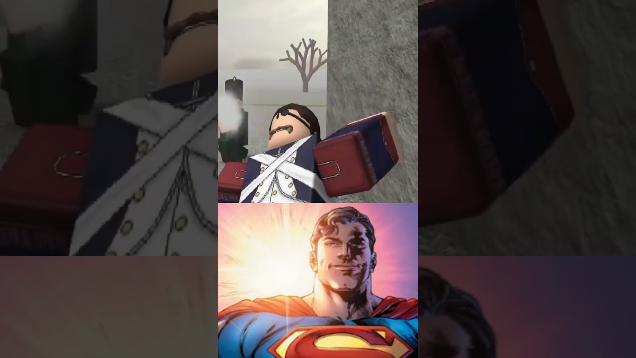 He took a bullet for this old guard in the napoleonic wars #roblox #bloodandiron #superman #starman
