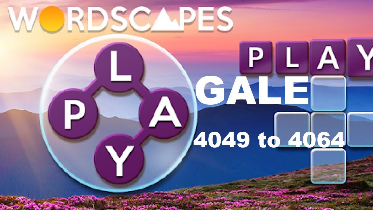Wordscapes Level 4049 to 4064