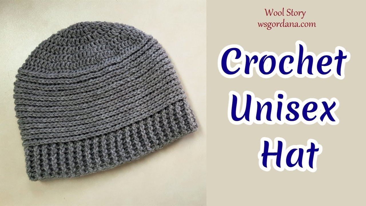 Easy Crochet Beanie for Men & Women - Unisex Hat - Heklana kapa
