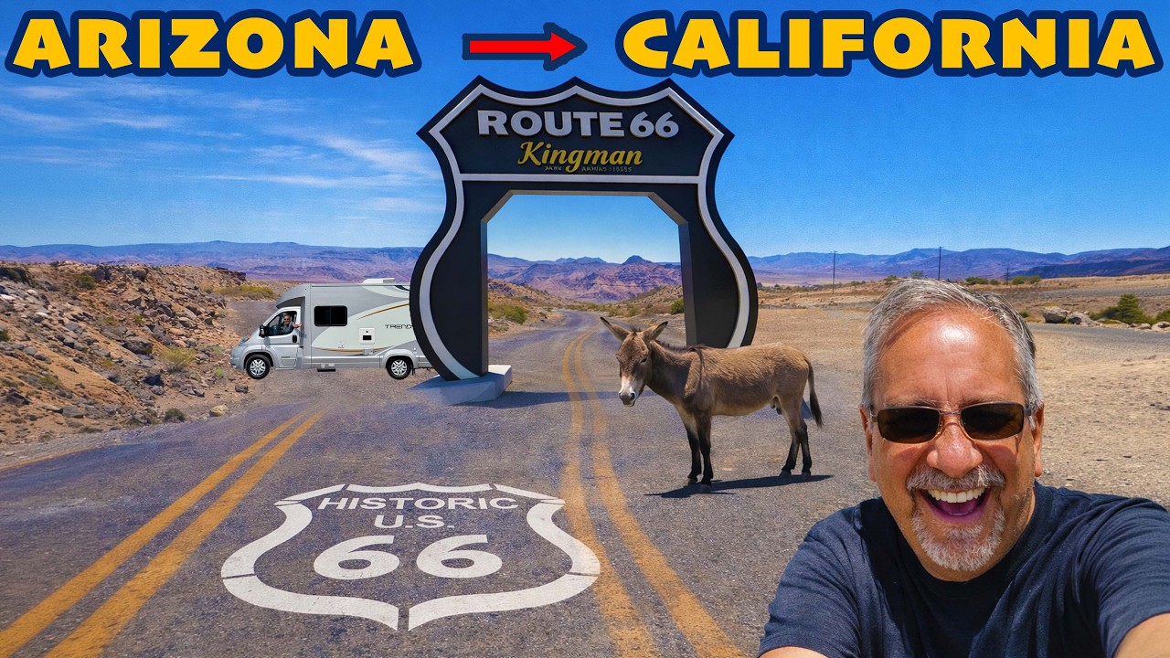 Route 66 Arizona FINAL Stretch: Kingman to Topock (Oatman & Black Mountains!)