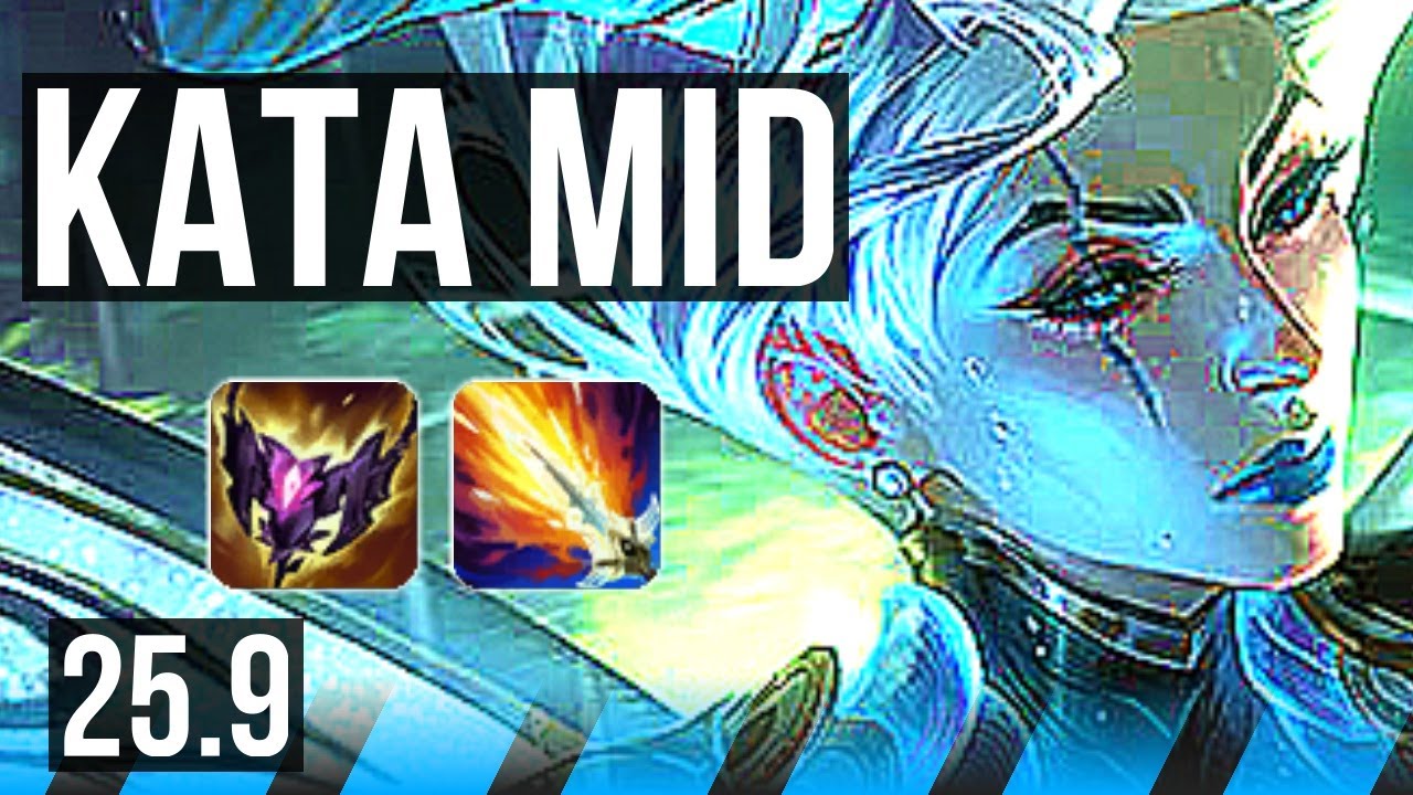KATARINA vs YASUO (MID) | 11/1/3, 6 solo kills, Legendary | EUW Master | 25.9