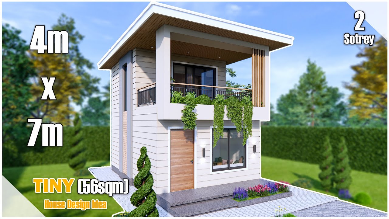 Tiny House Design | Two Storey House Design with 4m x 7m