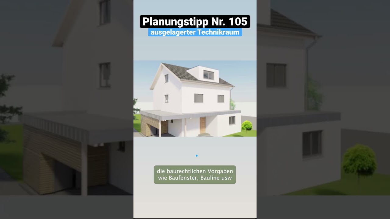 Hausplanung: Technikraum als Anbau