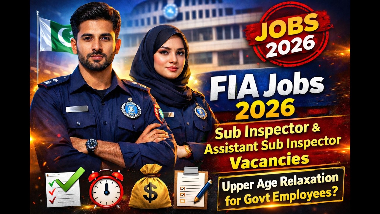 FIA Jobs 2026 🔥 Sub Inspector & Assistant Sub Inspector Vacancies | Apply Now + Age Relaxation?