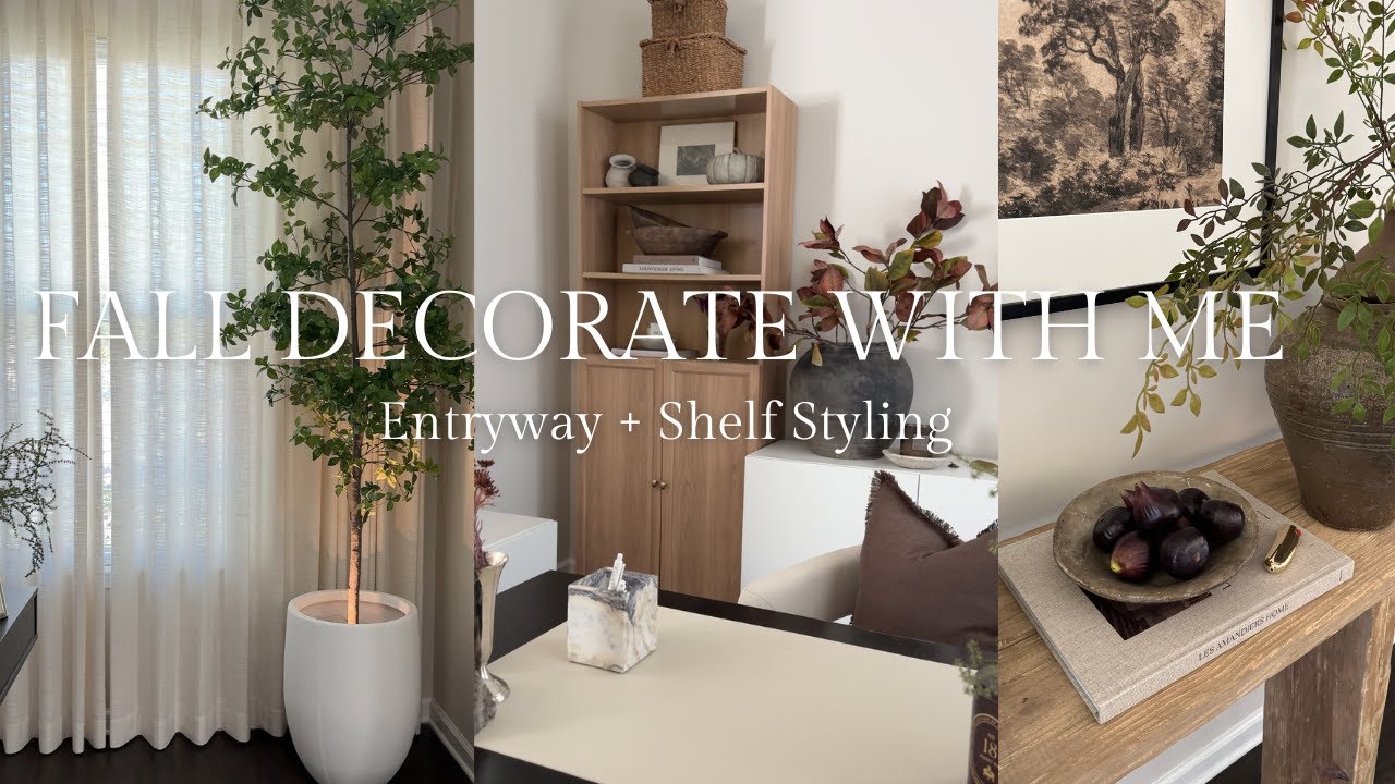 FALL DECORATE WITH ME 2025 | ENTRYWAY + SHELF STYLING
