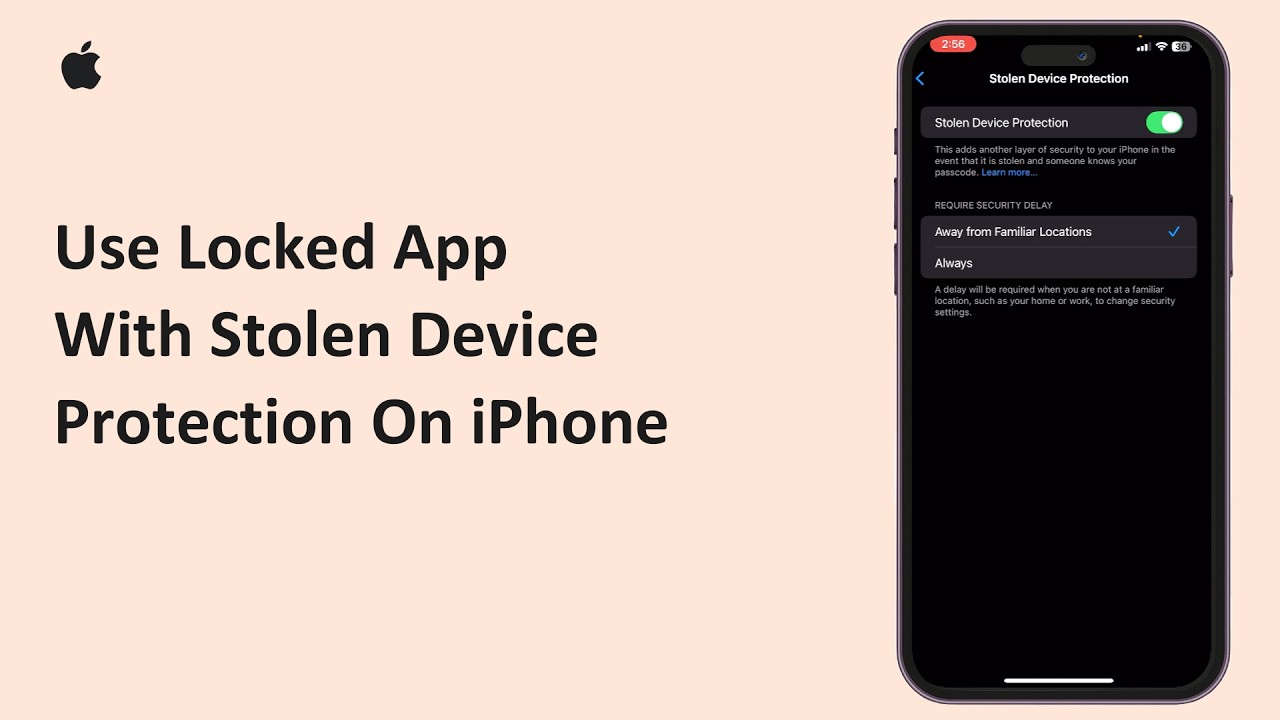 How To Use Locked App With Stolen Device Protection On iPhone 2026 | Secure Your Phone Against Theft