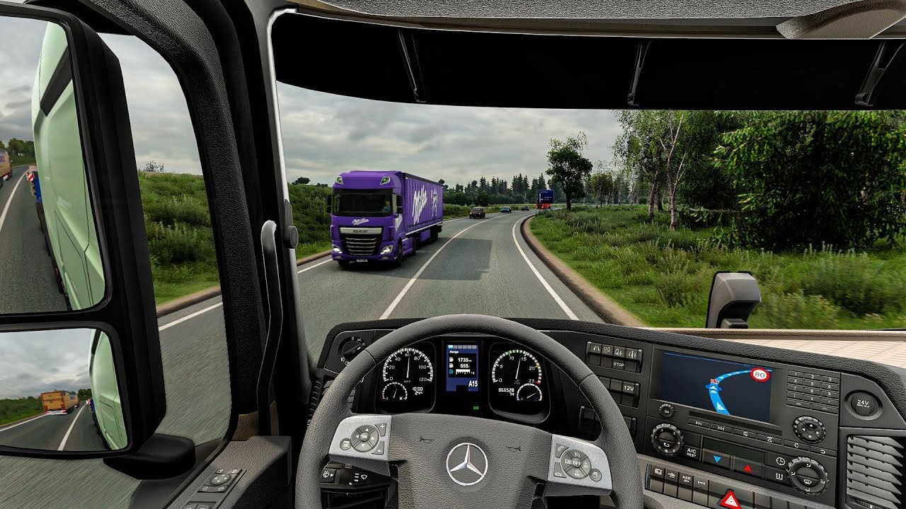 4K Realistic Ultra Graphic Mercedes-Benz |Euro Truck Simulator 2 1.57 Snowymoon Mod Gameplay 2026