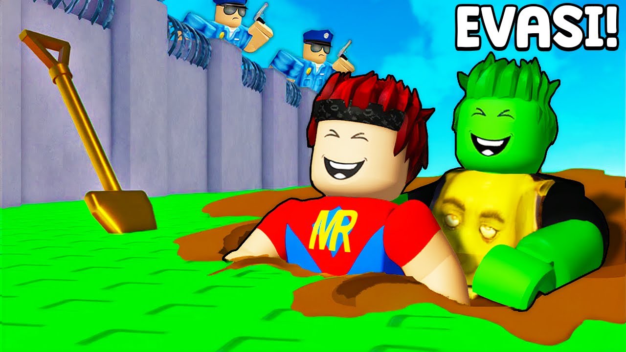 SCAVIAMO UN TUNNEL SOTTOTERRA per SCAPPARE di PRIGIONE su ROBLOX!