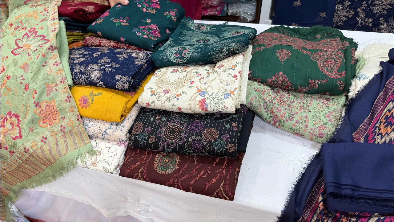 Bareeze Style Designer 3pcs With Chiffon Dupatta & Karandi Shawls!