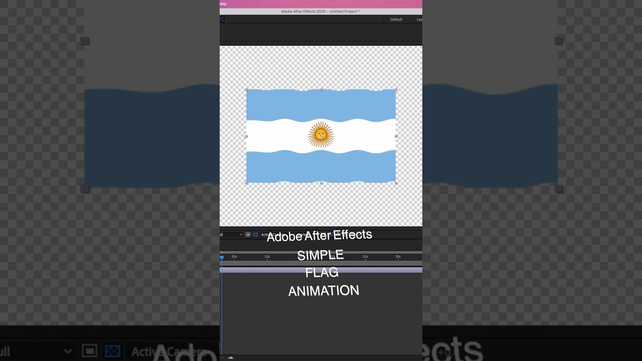 Easy Waving Flag Animation With Aftereffects | Fast Learn Series 02 #shorts #trending