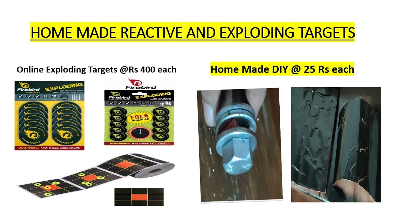 DIY CHEAP  Reactive and Exploding Targets , SPLATTER Targets, Shoot and see targets D-I-Y