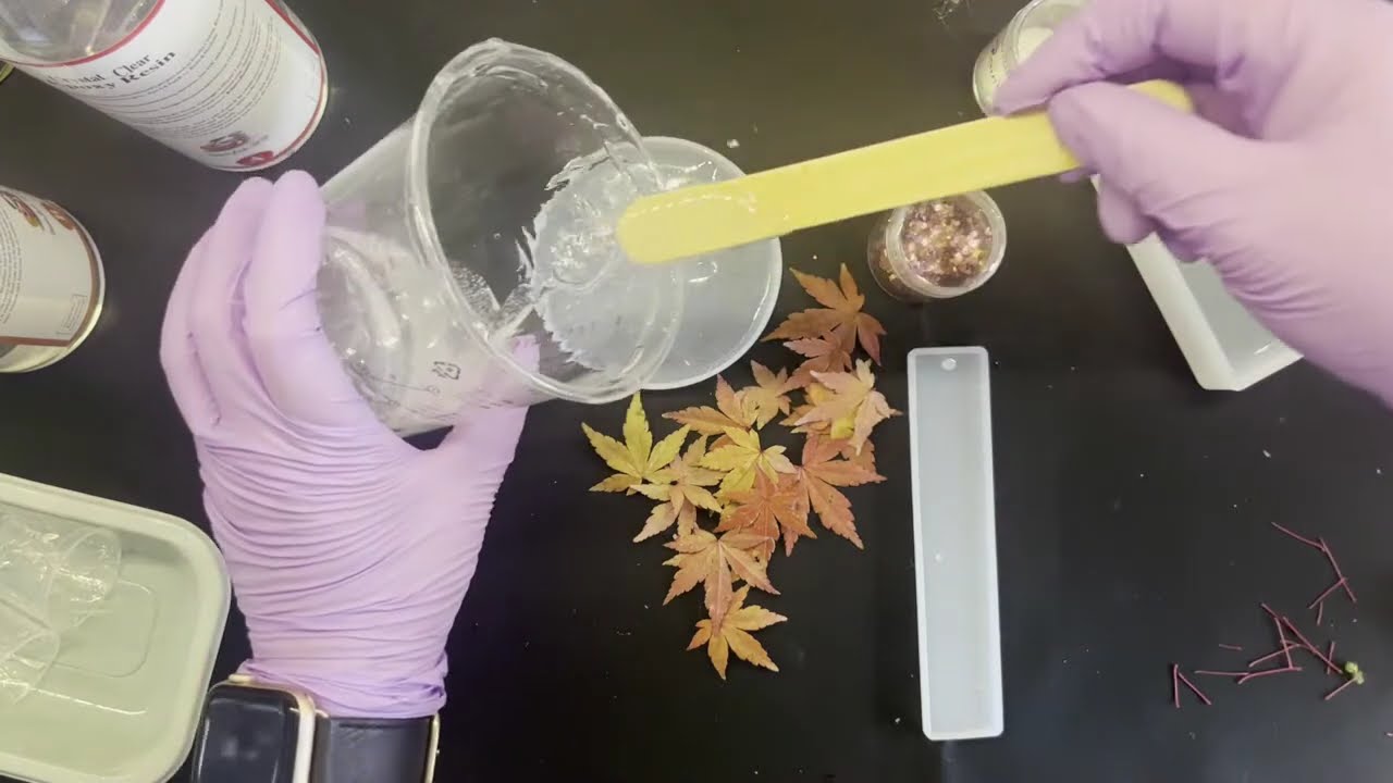 #1 Autumn Leaves in Epoxy Resin