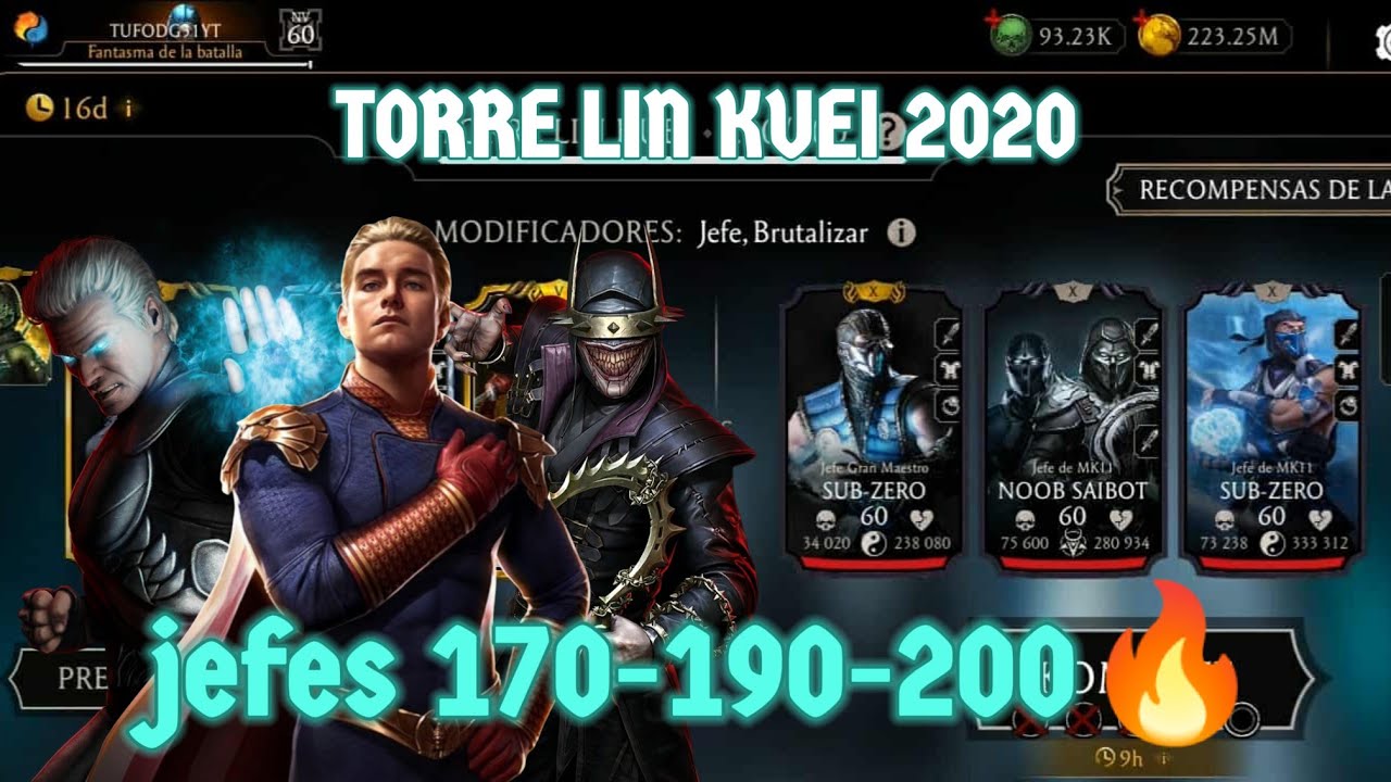 YO SOY INEVITABLE 🔥 TORRE LIN KUEI 2020 JEFES 170-190-200|MORTAL KOMBAT MOBILE