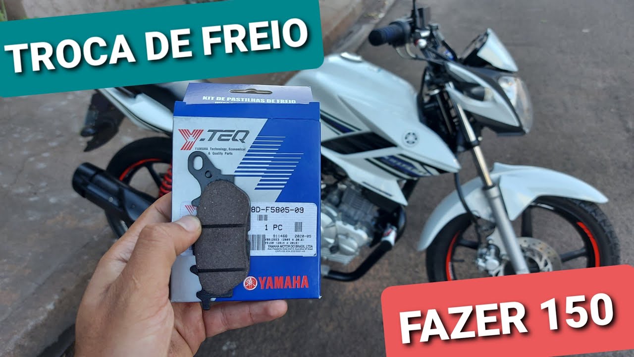 Como trocar pastilha de freio dianteira da Fazer 150 + Limpeza e Lubrificação