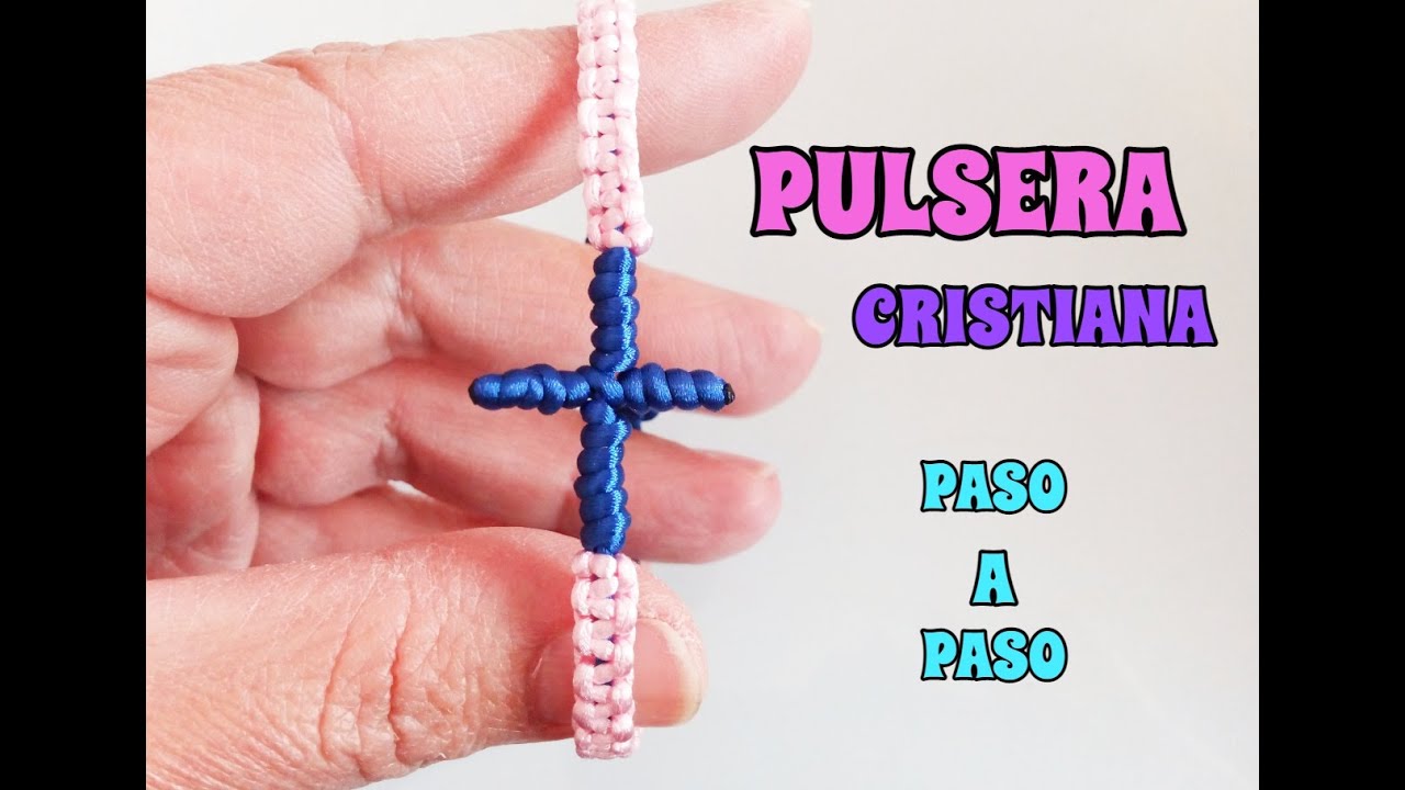 PULSERA con CRUZ central de COLA DE RATÓN paso a paso