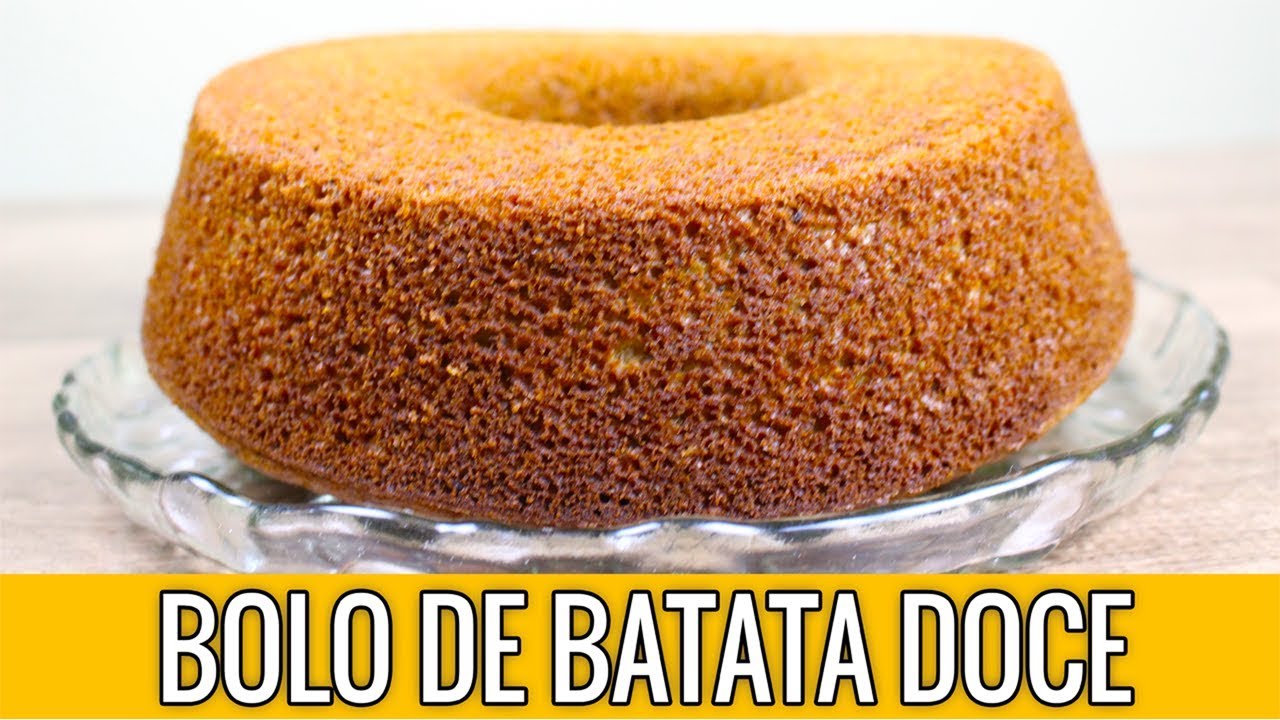 BOLO DE BATATA DOCE FIT SEM FARINHA, SEM A&Ccedil;&Uacute;CAR E SEM LACTOSE