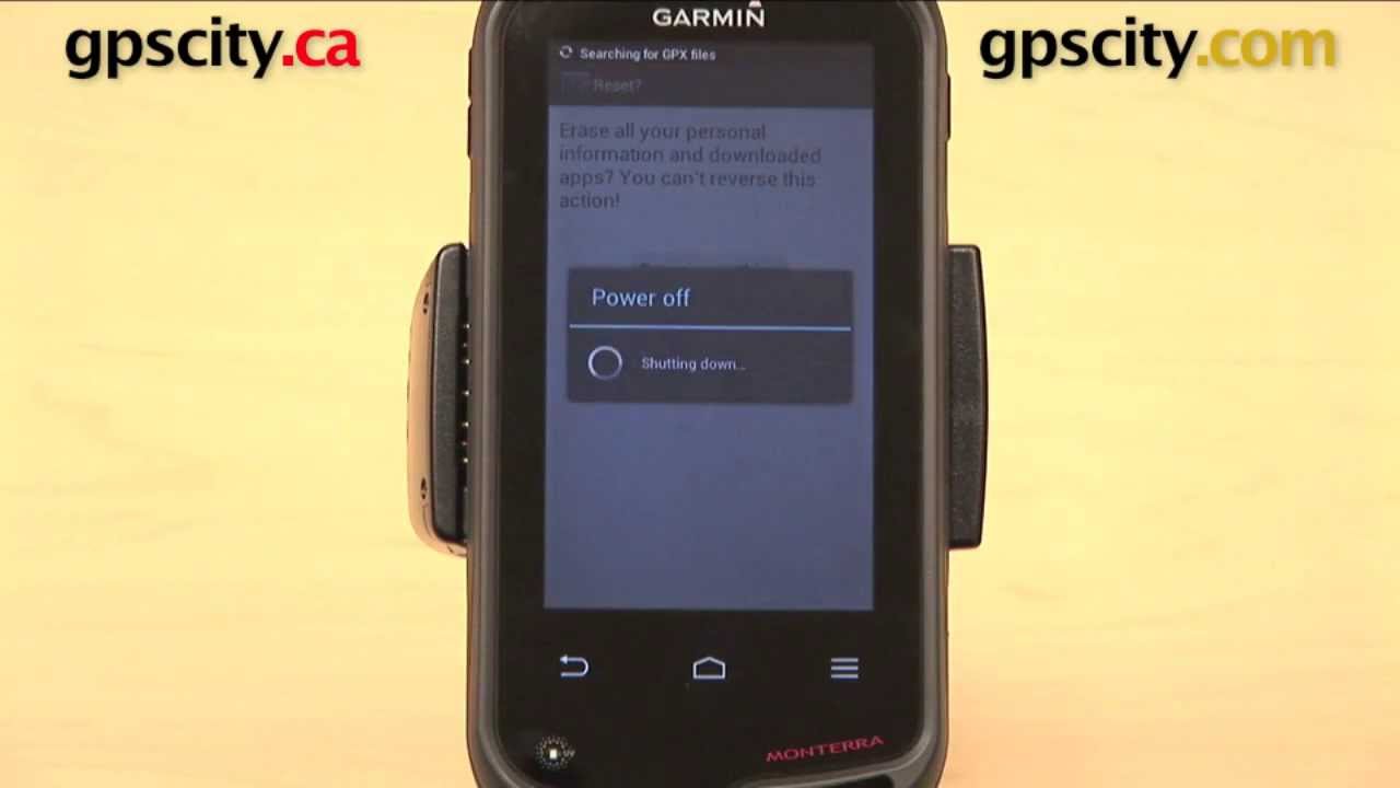 Garmin Monterra: How to Reset with GPS City