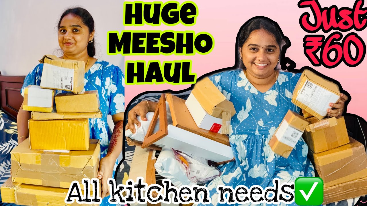 MEESHO Huge kitchen things haul✅affordable range only🫶just from ₹60🦋classy organisers