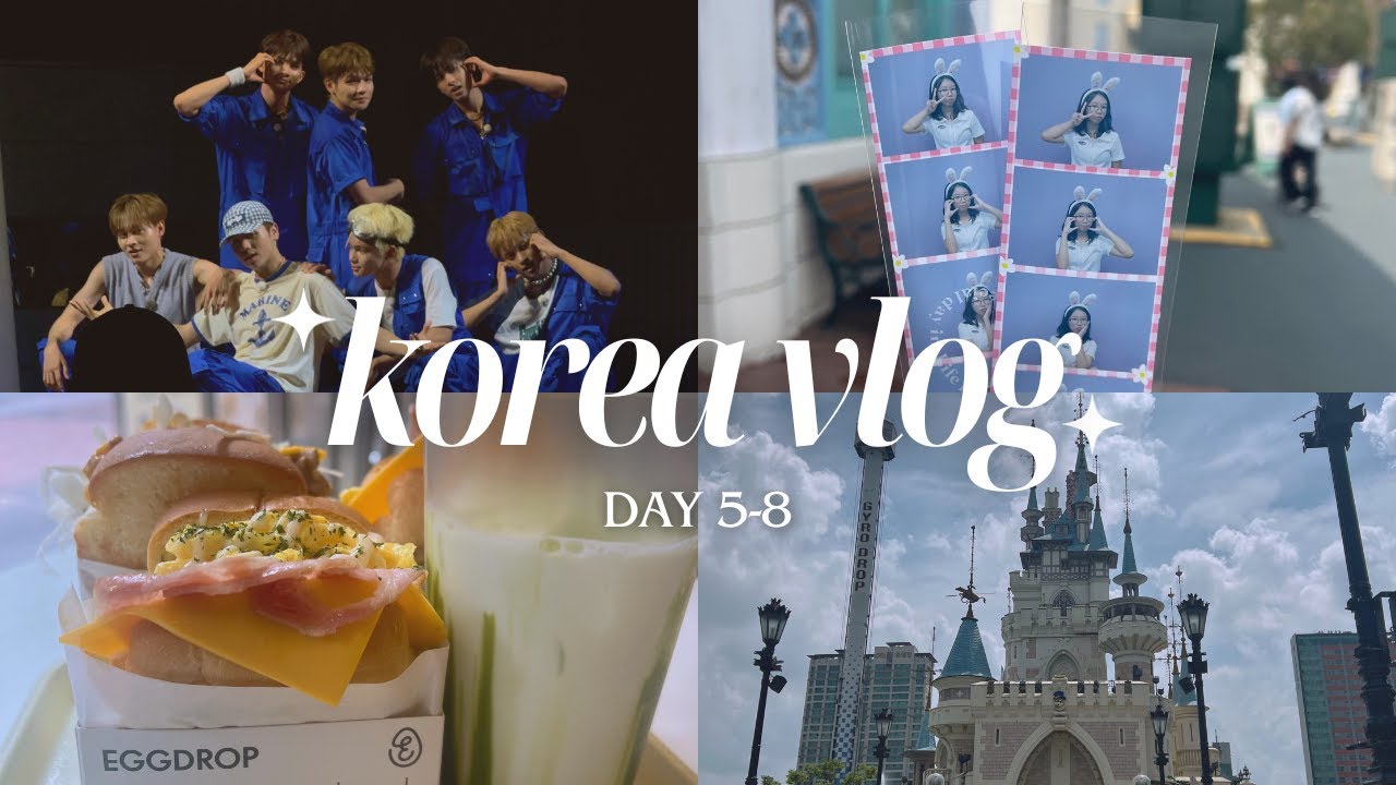 KOREA VLOG : pt. 2 | everland, lotte world, HORI7ON busking, etc