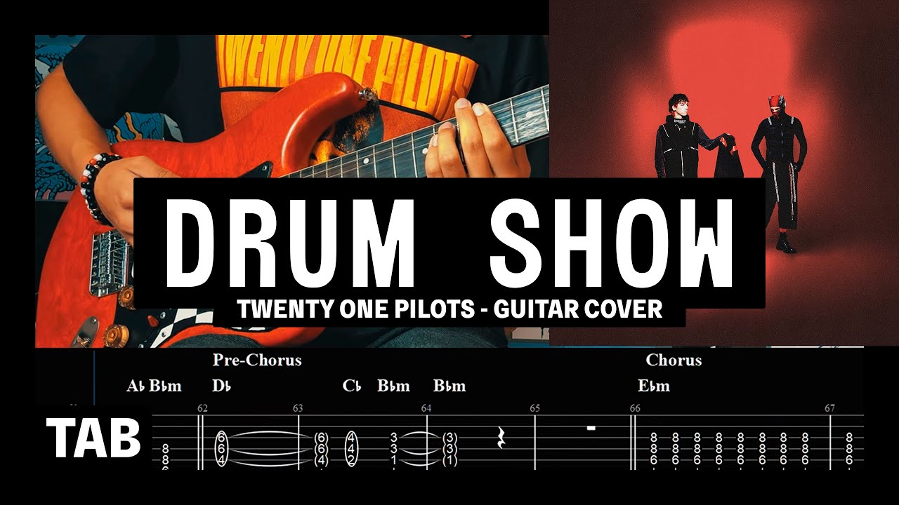 Twenty One Pilots - Drum Show  (Guitar Cover + Tab) | Lesson | Cover | Tutorial