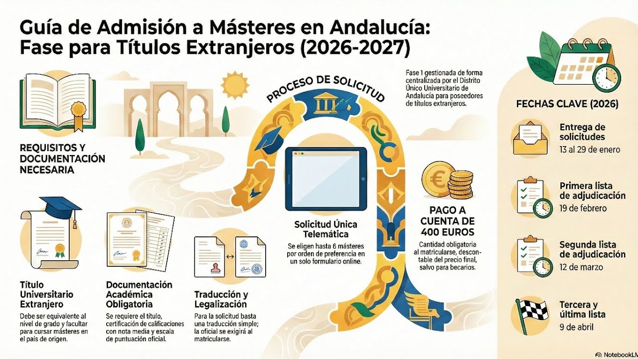 MÁSTER de la JUNTA DE ANDALUCÍA 🇪🇸 disponibles para EXTRANJEROS 🌎