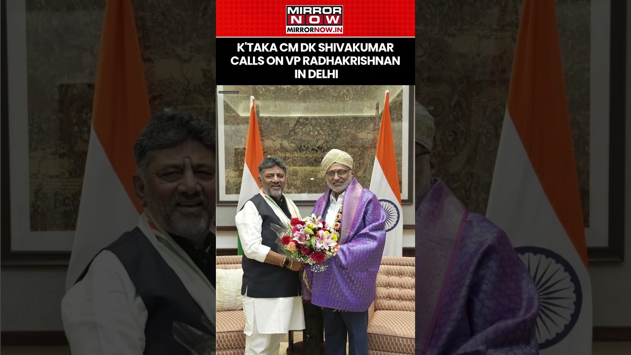 Karnataka CM DK Shivakumar Calls On Vice president CP Radhakrishnan In Delhi #shorts
