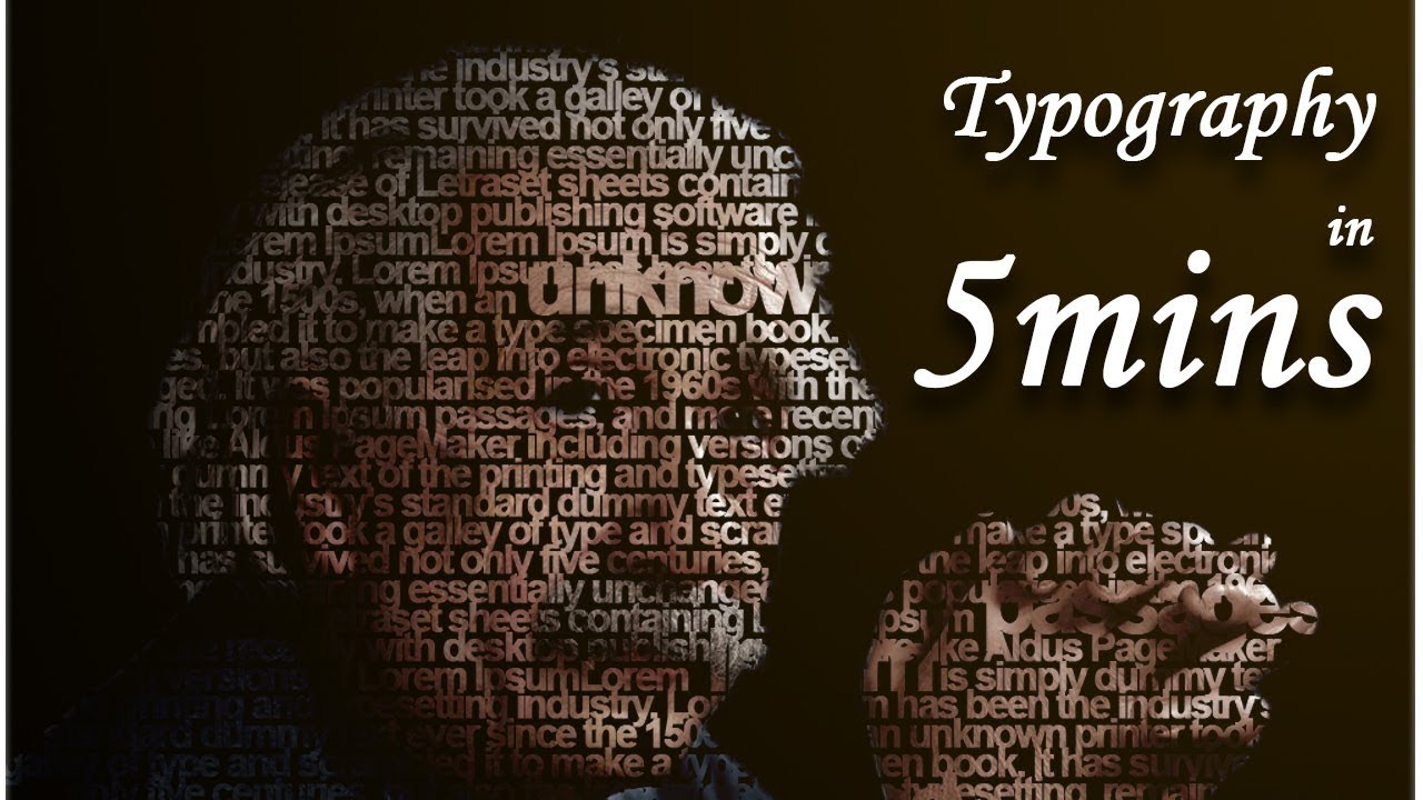 Photoshop Tutorial : Typography in 5 minutes | Transforming An Image Into Text | [ in HINDI ]