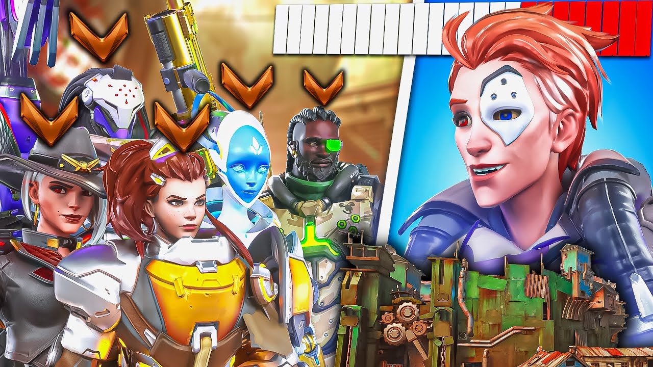 Can a TOP 500 BUFFED TikTok Moira defeat 5 Bronze Players?! (Overwatch 2)