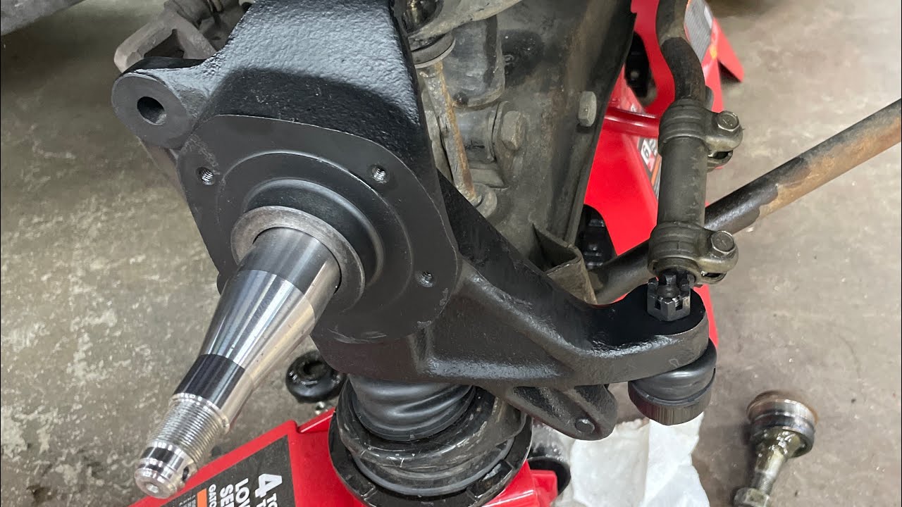 EP. 3  1995 Nissan D21 Hardbody 2in Belltech Drop Spindle Install