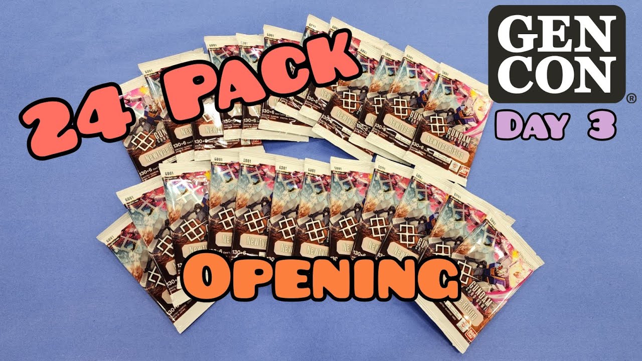 Gen Con Day 3:  GD01 Newtype Rising 24 Pack Opening -  Gundam Card Game