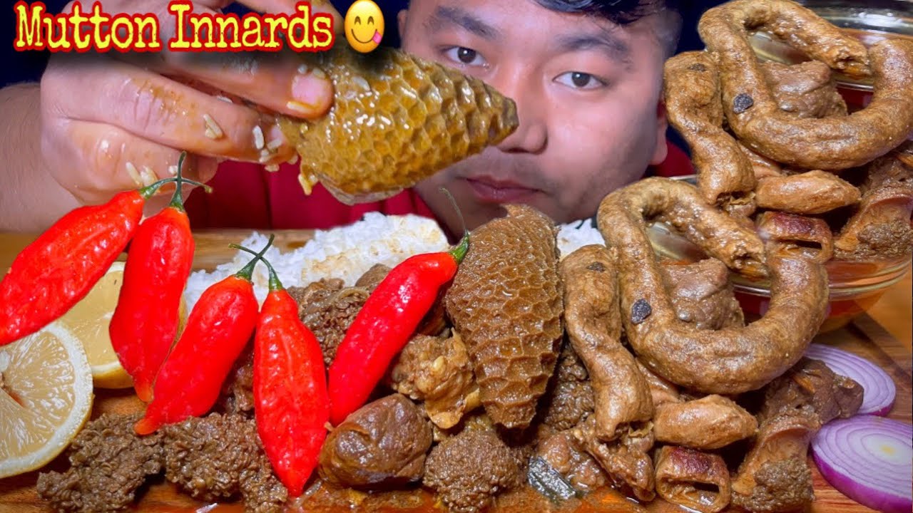Eating Spicy MUTTON INNARDS & 3RED KING CHILLIES 🌶️🔥 || Ziru Thangjalam MUKBANG ❤️