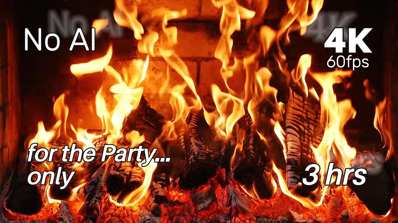 A Crackling Fire in the Fireplace for a Great Mood at Work … 4K60fps  ULTRA HD (#39)